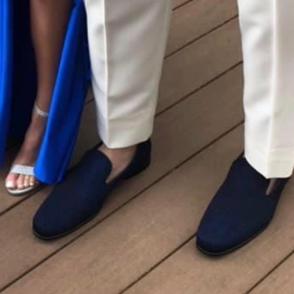 Men’s slip on dress show Royal Blue glitter size 13m - Picture 8 of 8